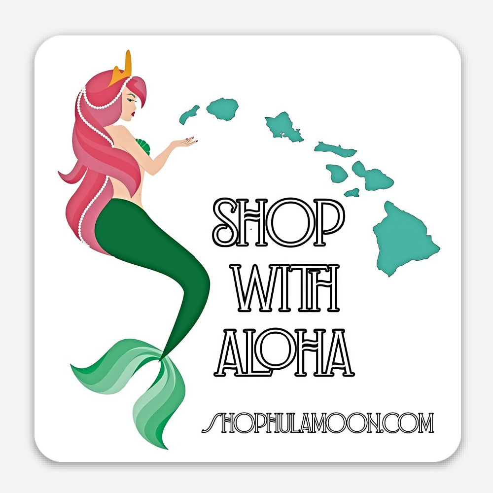 Shop With Aloha Sticker